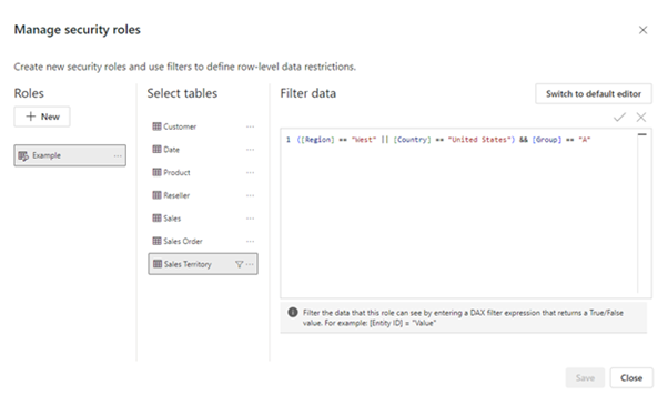 Microsoft Power BI Row-Level Security